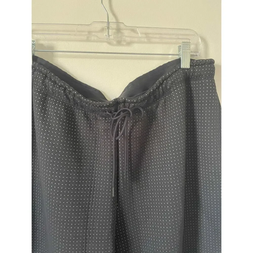 Nike Flare High Rise Polka Dot Pocket Casual Sweatpants Black White Size XL